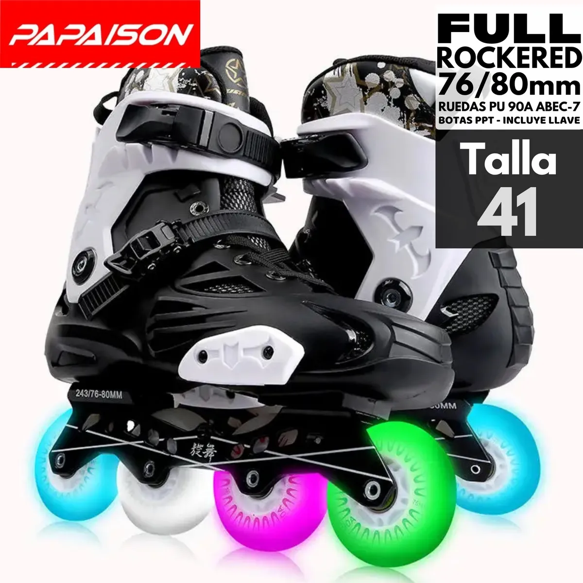 PAPAISON - Patines Agresivos Freestyle Profesionales AX6 Talla 41