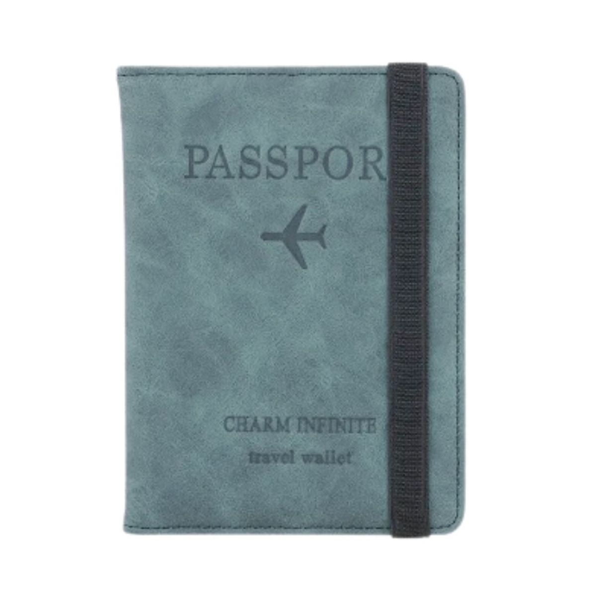 KAST PE - Porta Pasaporte Travel Wallet Modelo RFID BLOCKING - Azul Acero