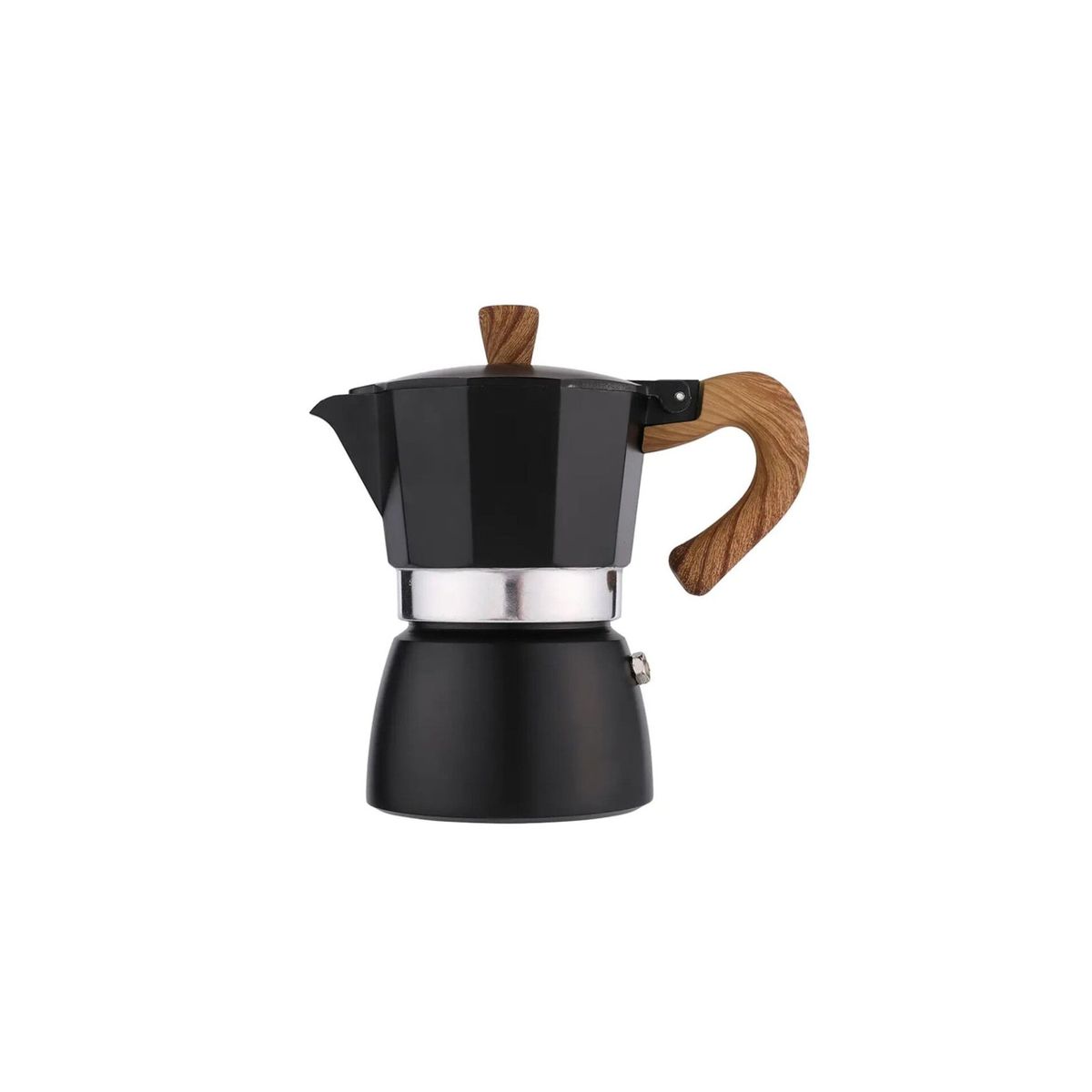 GENERICO - Cafetera Modelo Italiana 3 Tazas Negro