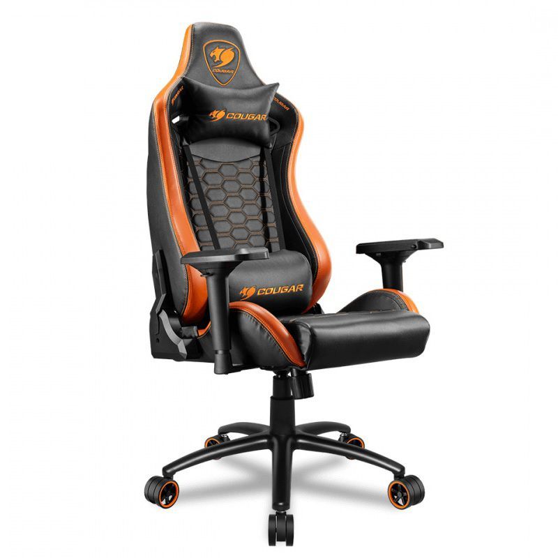 COUGAR - Silla Gamer Cougar OutRider S Negro Naranja Cuero PVC 3MOUTNXB0001