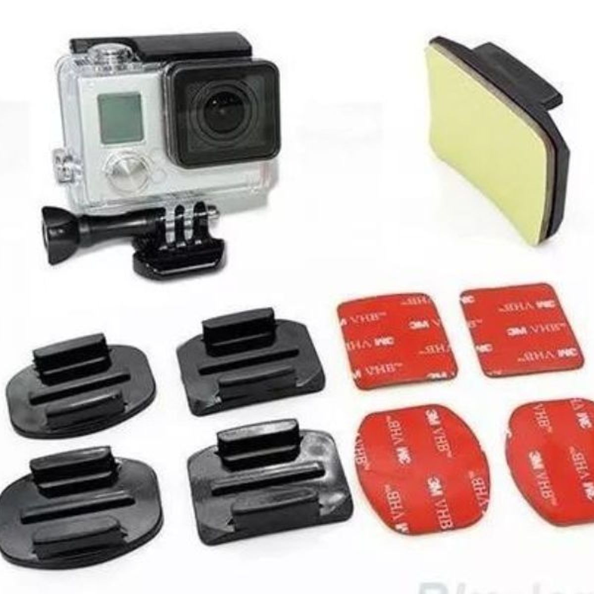 GENERICO - Kit Base Monturas  Adhesivo 3m Para Gopro Xiaomi Sj Cam