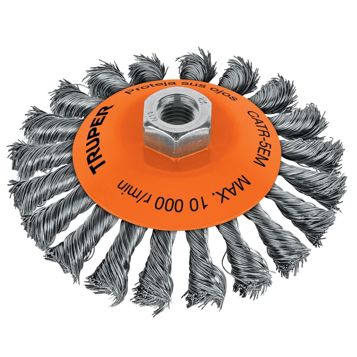 TRUPER - Cepillo metálico Carda tipo plato cónico 5 truper