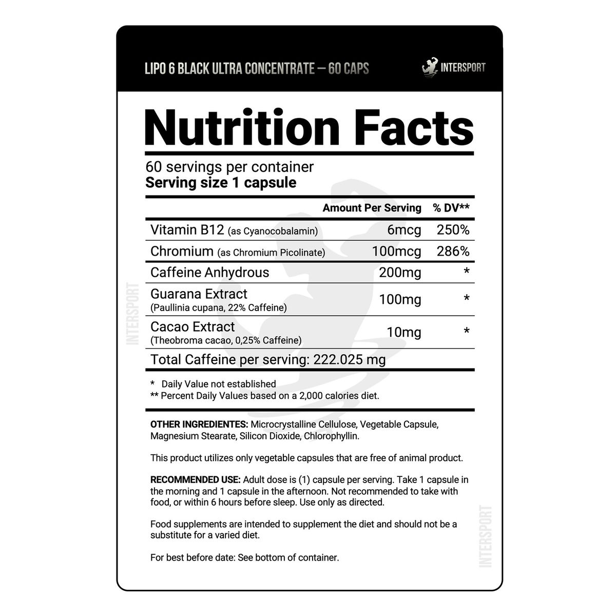 GENERICO - Lipo 6 Black Ultra Concentrate 60 caps