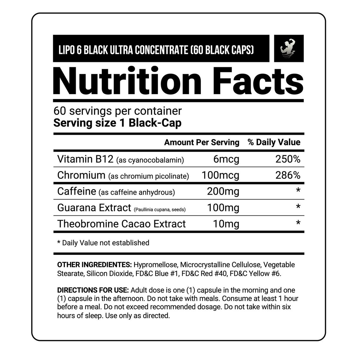 NUTREX RESEARCH - Pack x 02 Lipo 6 Black Ultra Concentrate 60 caps