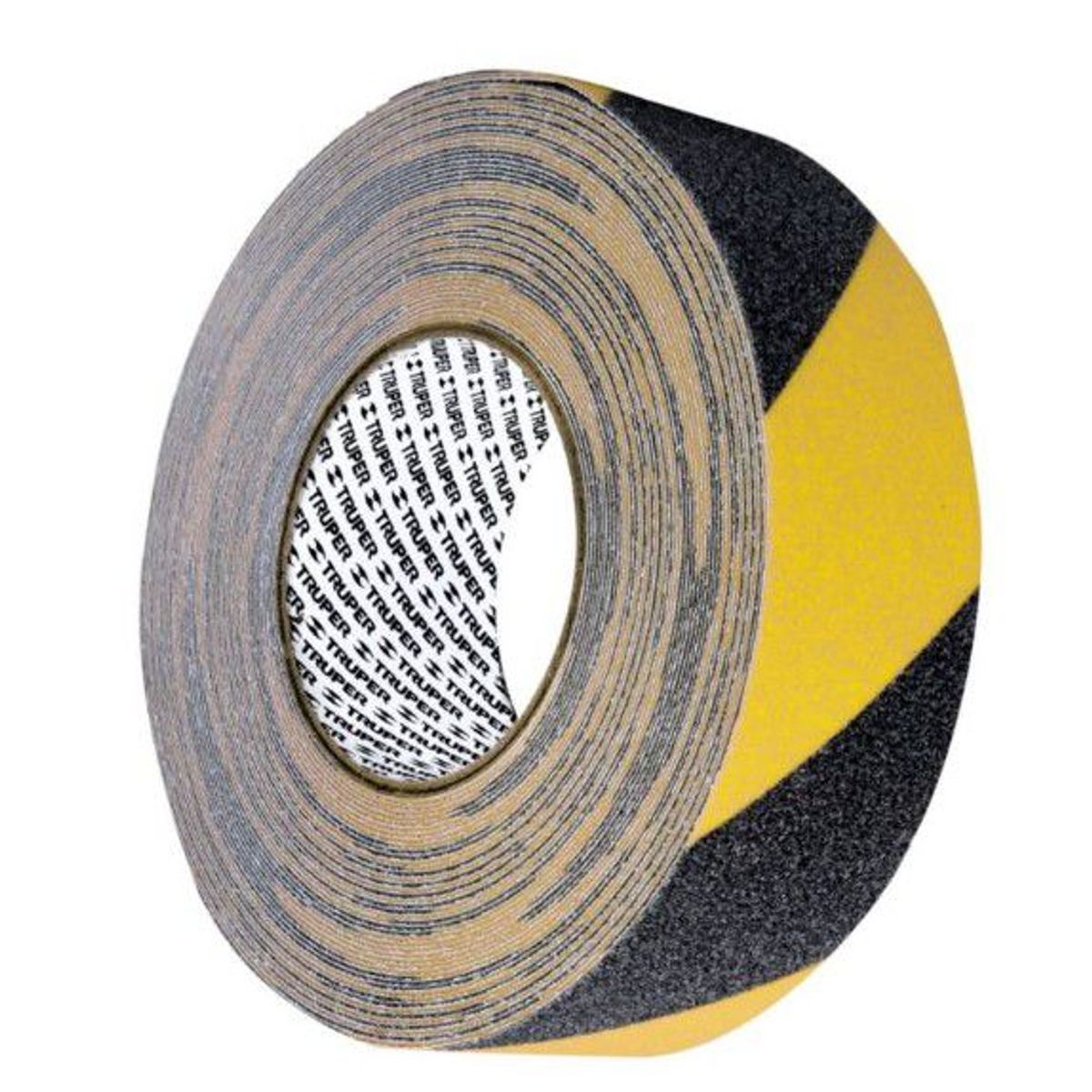 TRUPER - ROLLO DE 18 M DE CINTA ANTIDERRAPANTE AMA/NEGRA 50 MM CON ABRASIVO TRUPER 101449