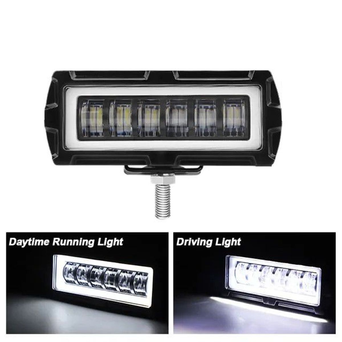 JET - Faro 12 Led Luz Blanco y Ambar con Ojo de Ãngel 9D