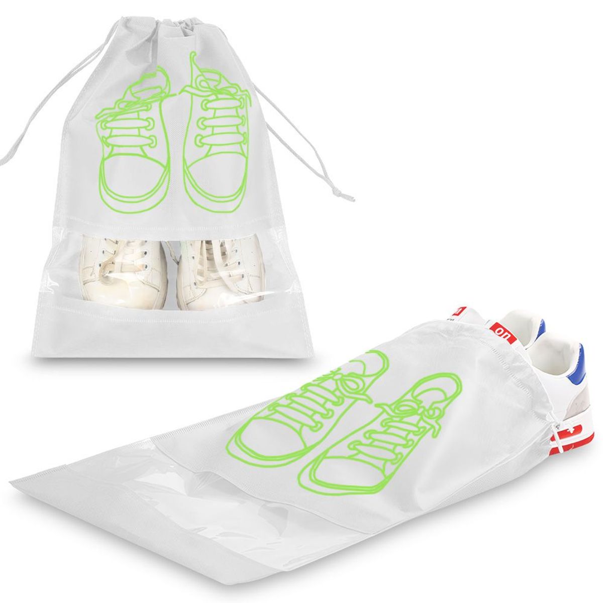 KELLER - Bolsa Organizador Protector de Zapatos para Viaje Blanco BZ3