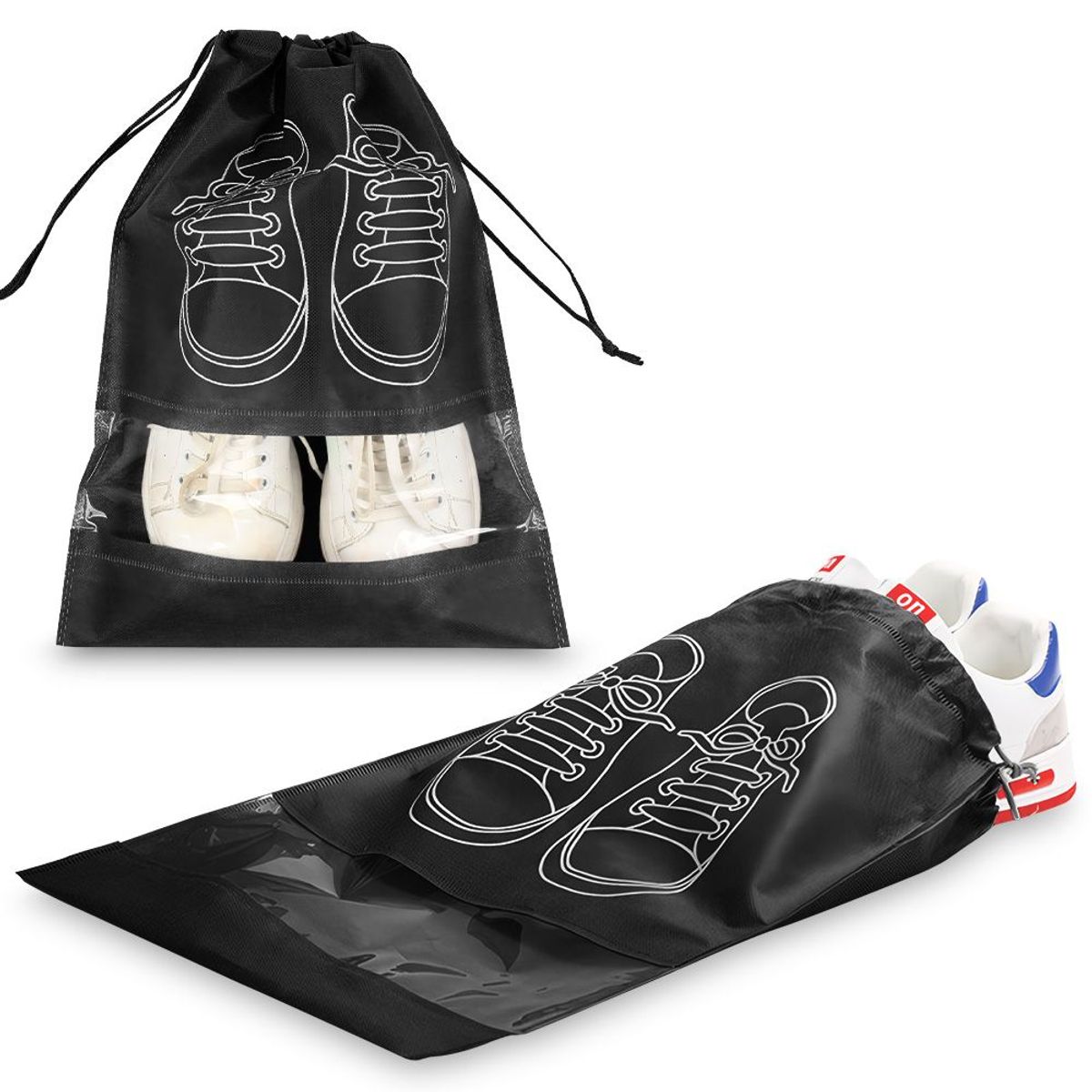 KELLER - Bolsa Organizador Protector de Zapatos para Viaje Negro BZ3