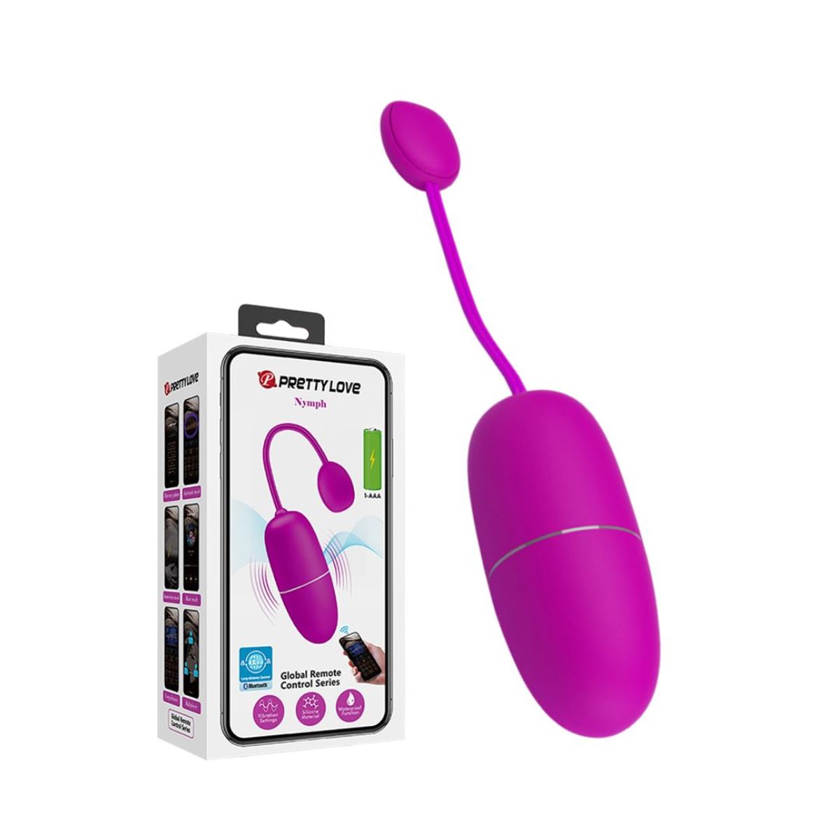 GENERICO - VIBRADOR PRETTY LOVE NYMPH APP CON 12 FUNCIONES DE VIBRACIÓN