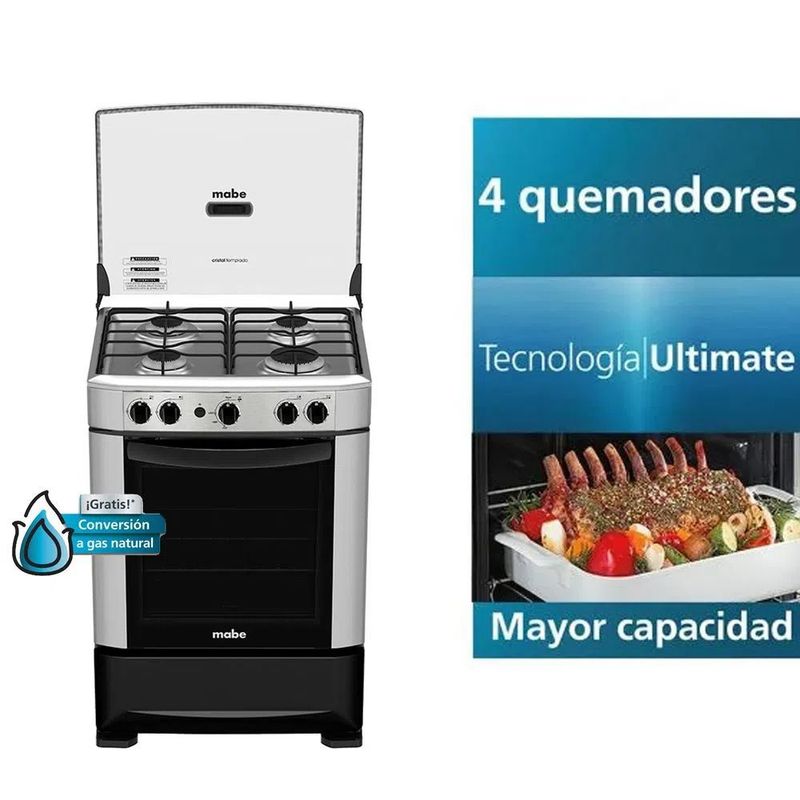 MABE - Cocina Mabe CMP6014AG0 4 Hornillas - Inox.