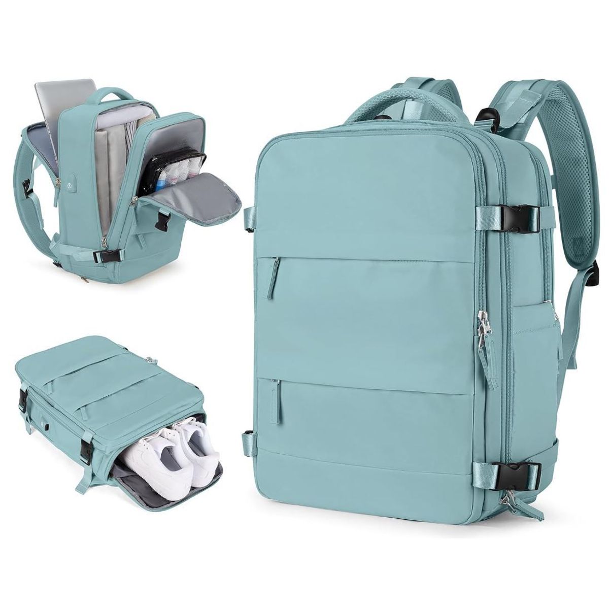 GENERICO - Mochila Viajera de Cabina Premium Verde Claro