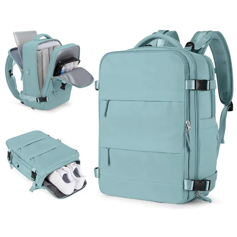 GENERICO - Mochila Viajera de Cabina Premium Verde Claro