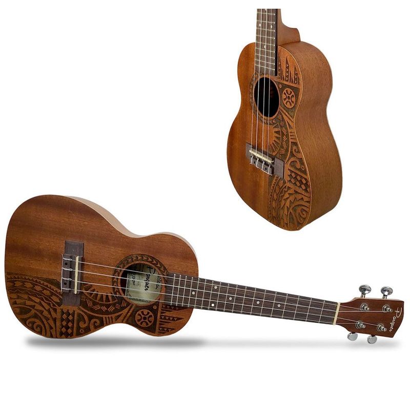 GENERICO - Ukelele Parquer Concierto Tallado y Clavijeros Hidráulicos.