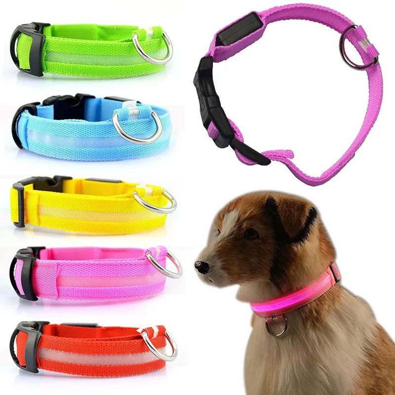 QUE PATAS PET SHOP - Collar LED para Mascotas Rosado Talla XL