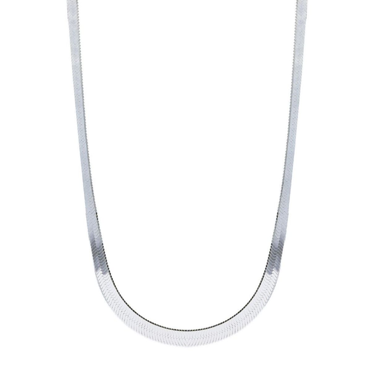 AMBAR JOYERIA - Collar de Plata 925 Espiga Plana Silver