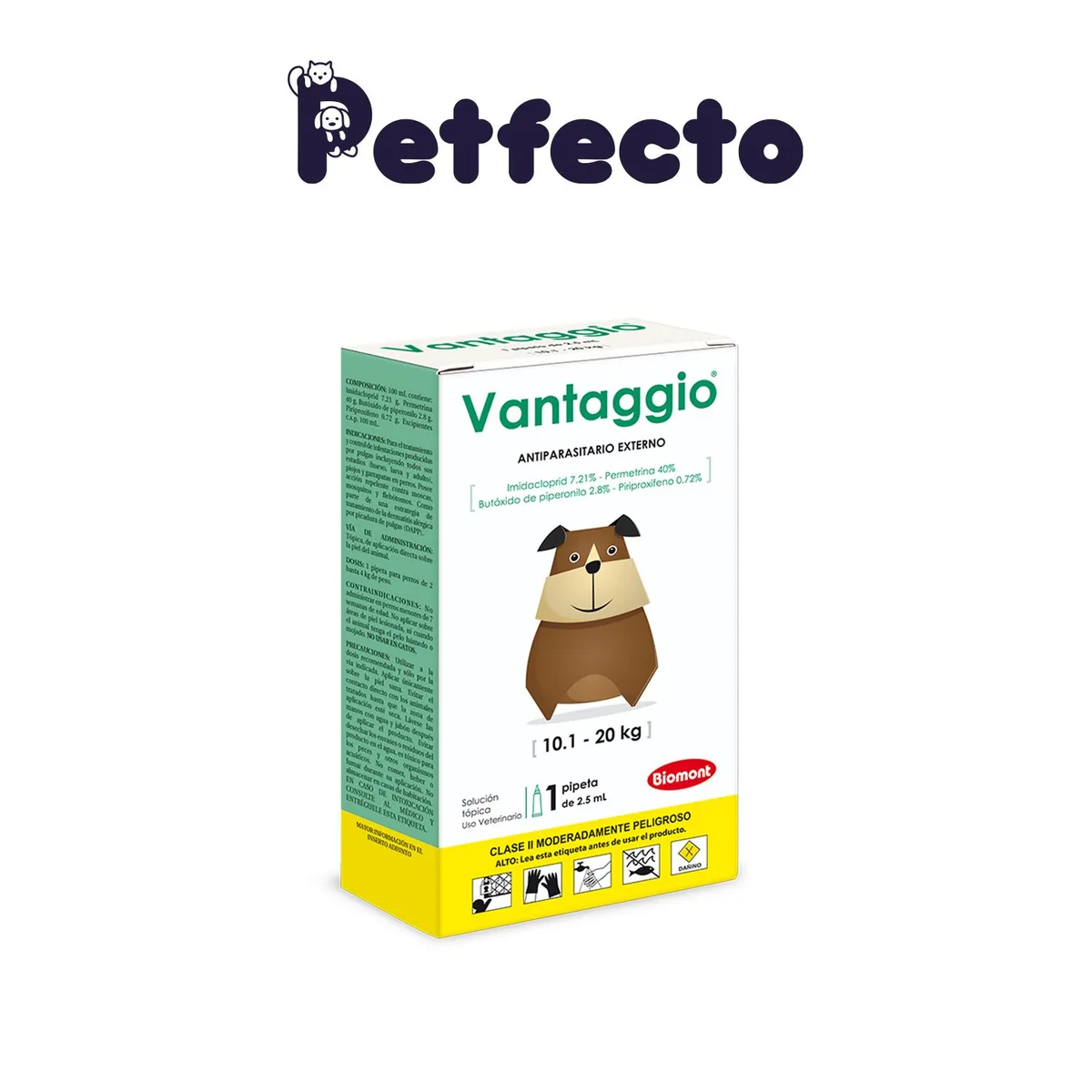 VANTAGGIO - ANTIPULGAS VANTAGGIO PIPETA x 2.5 mL (10.1 - 20 kg.)