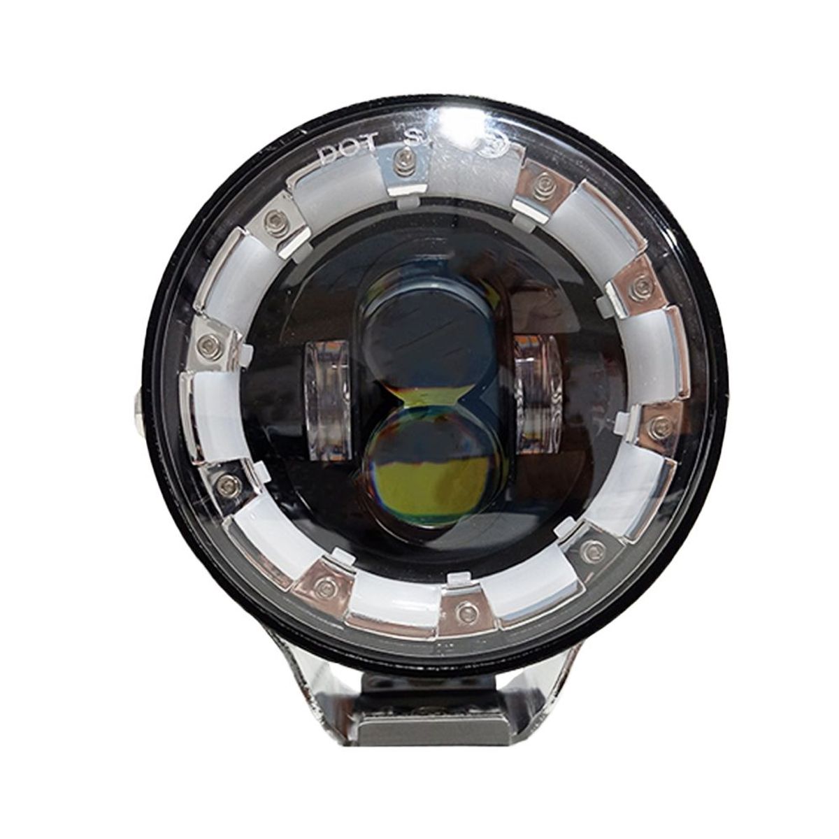 GENERICO - Faro Neblinero Led Luz Blanco Fijo DRL Ámbar 40w Aro Blanco