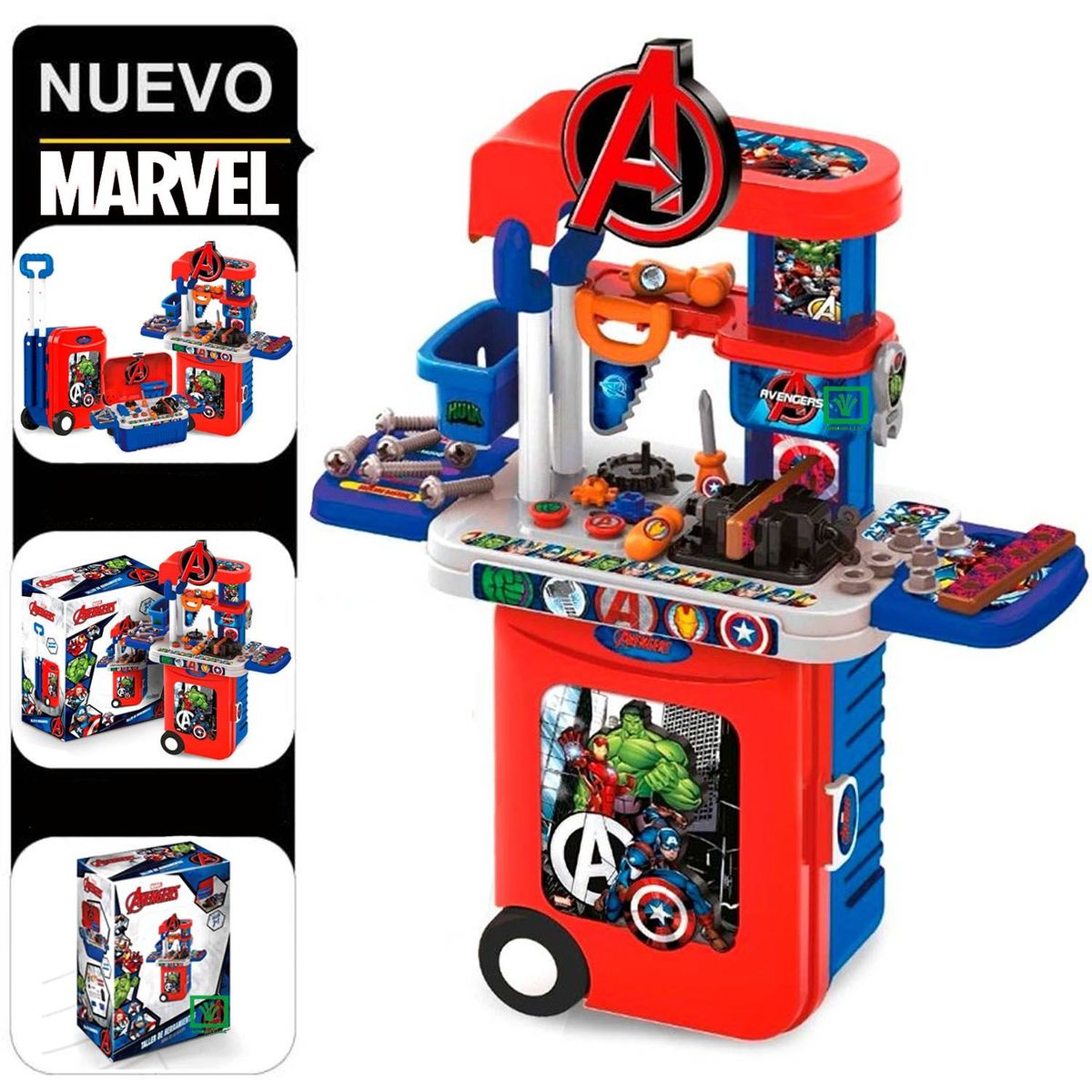 MARVEL - Set de Herramientas y Maleta 3 en 1 Avengers