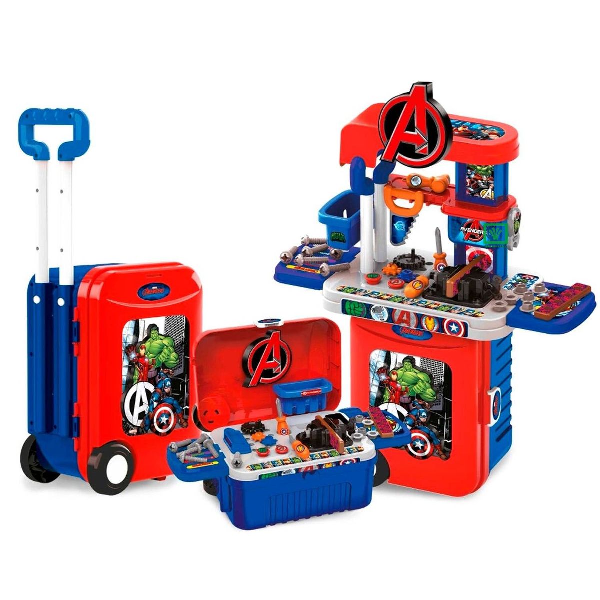 MARVEL - Set de Herramientas y Maleta 3 en 1 Avengers