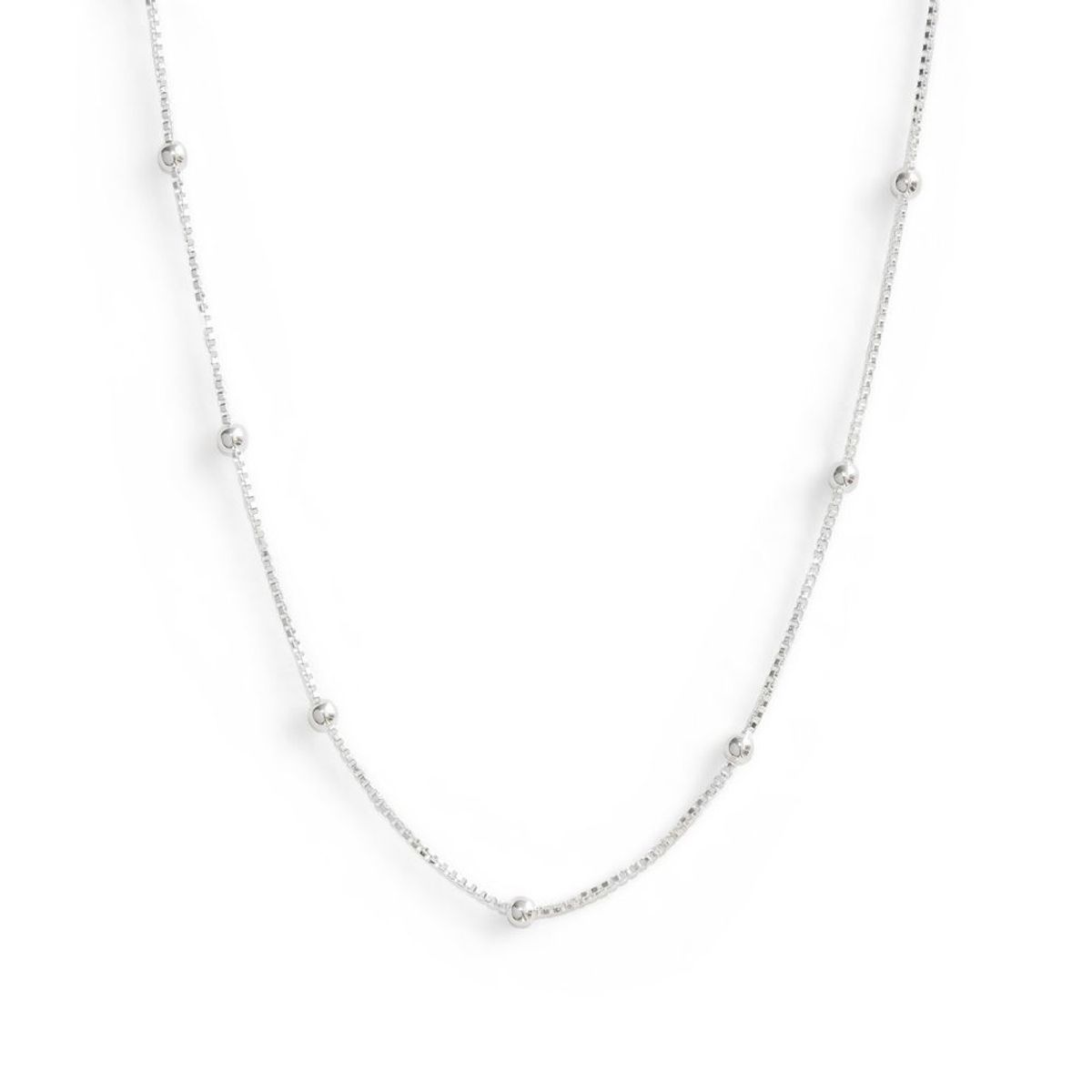 AMBAR JOYERIA - Collar Satelite Venecia Bolita Plata 925