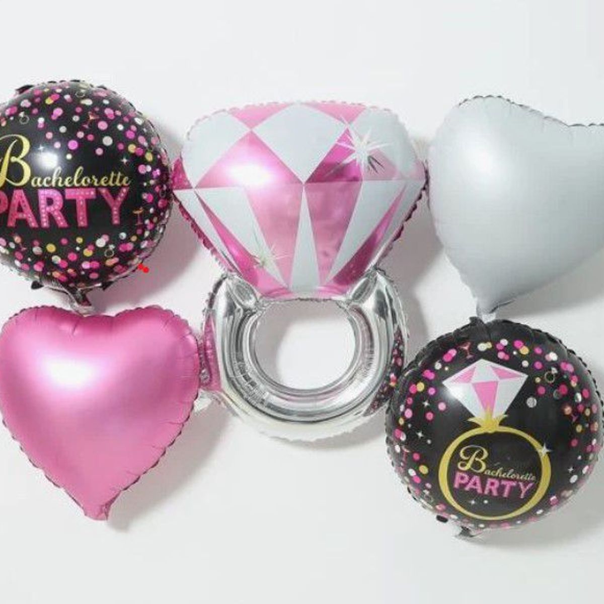 GENERICO - Set x 5 globos anillo rosado despedida de soltera