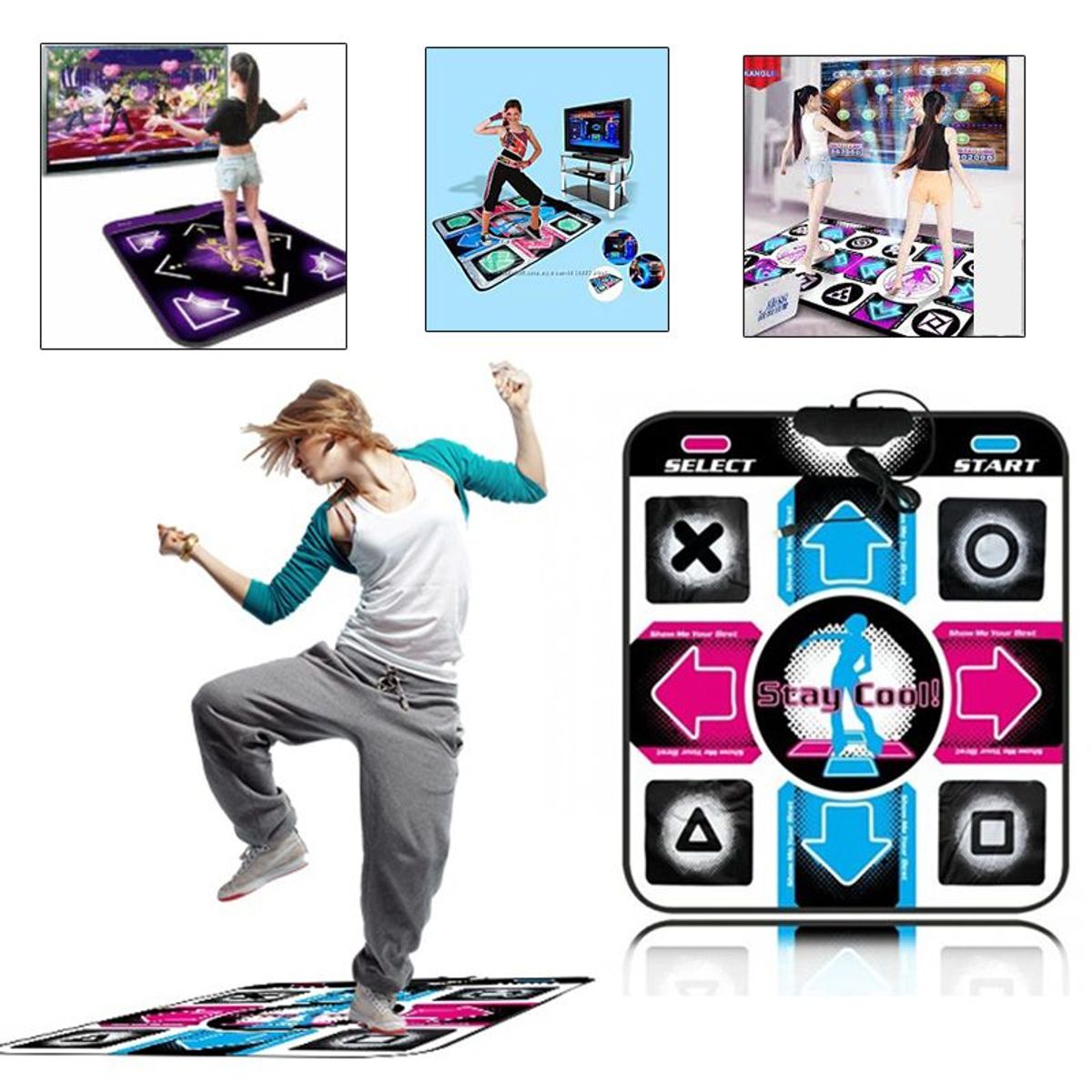 GENERICO - Alfombra de Baile Pista con Entrada USB para PC Laptop y PS2