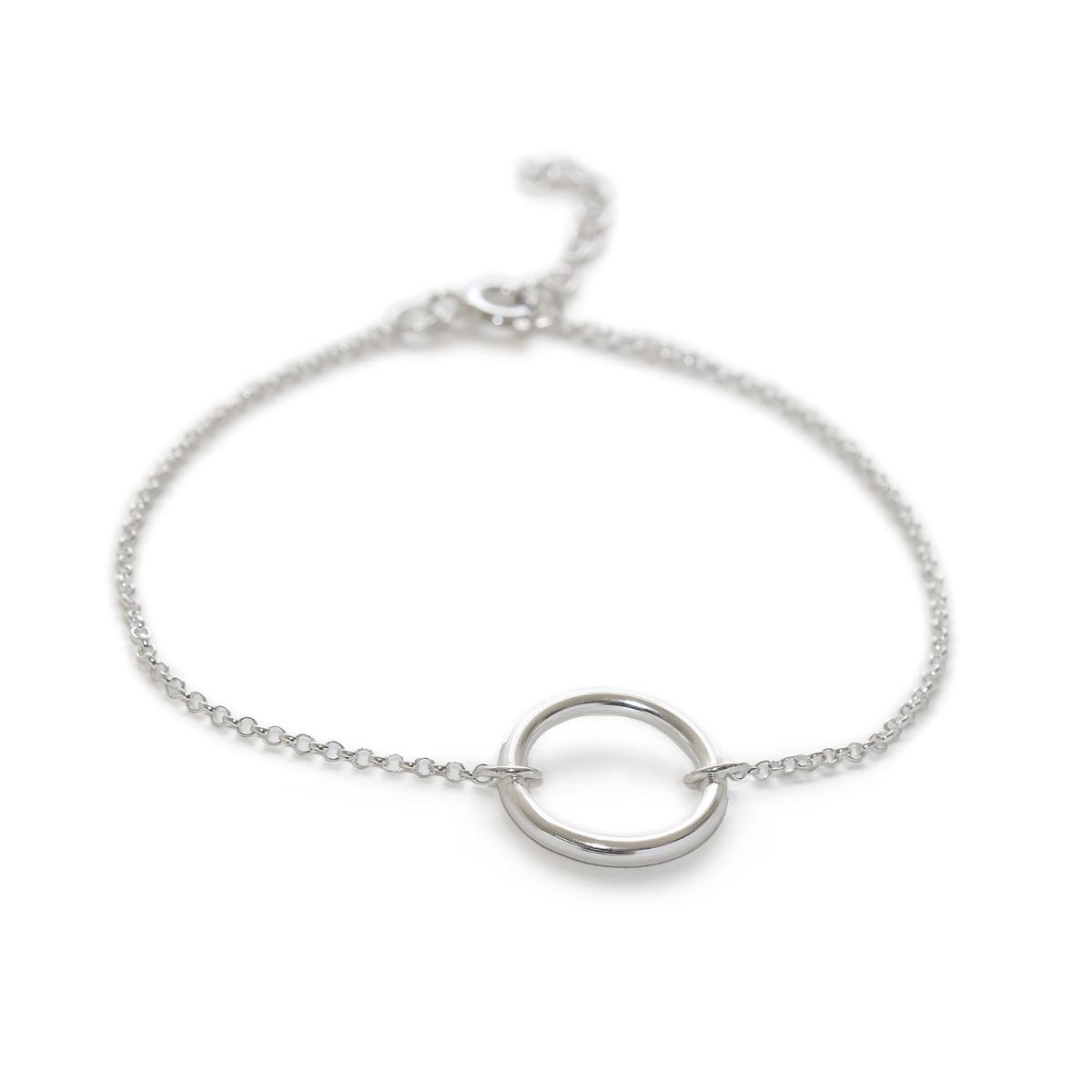 AMBAR JOYERIA - Pulsera de Plata 925 KARMA Argollada Silver