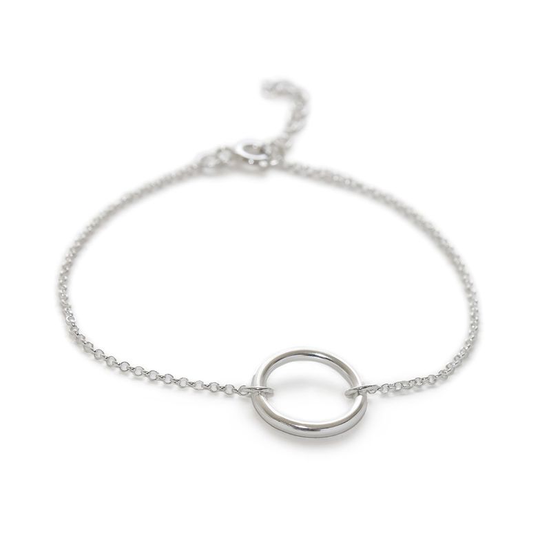 AMBAR JOYERIA - Pulsera de Plata 925 KARMA Argollada Silver