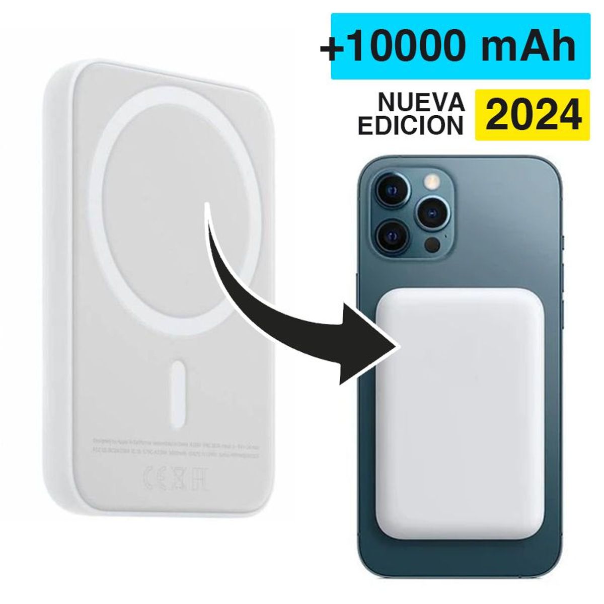 GENERICO - Cargador Portátil Magsafe 10000 Mah Inalámbrico