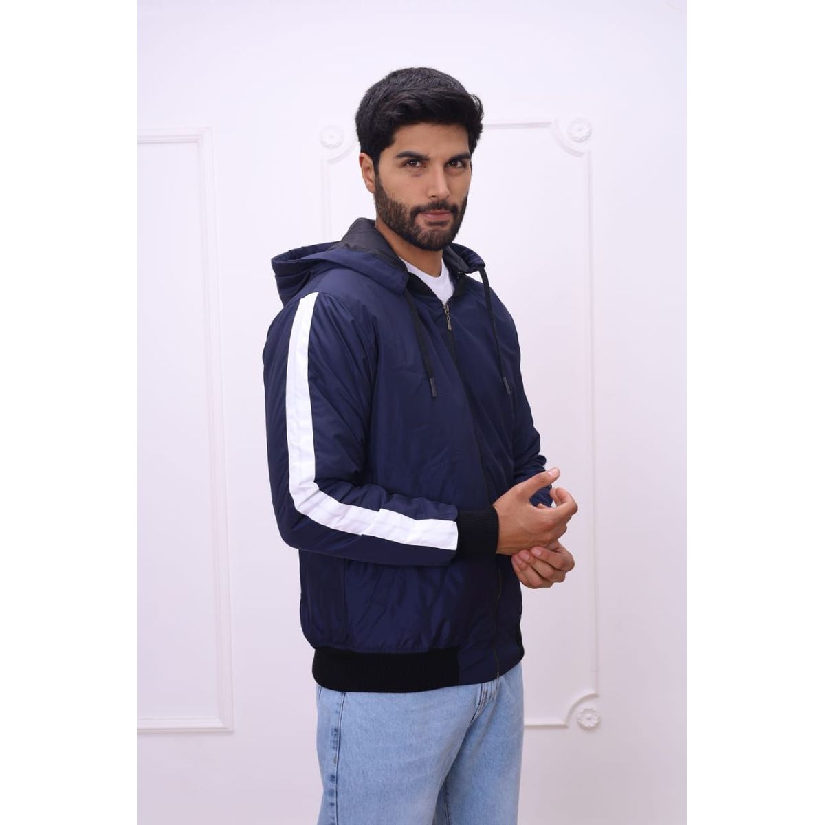 DM DEXMEN - Casaca Dexmen Capucha Desmontable Azul