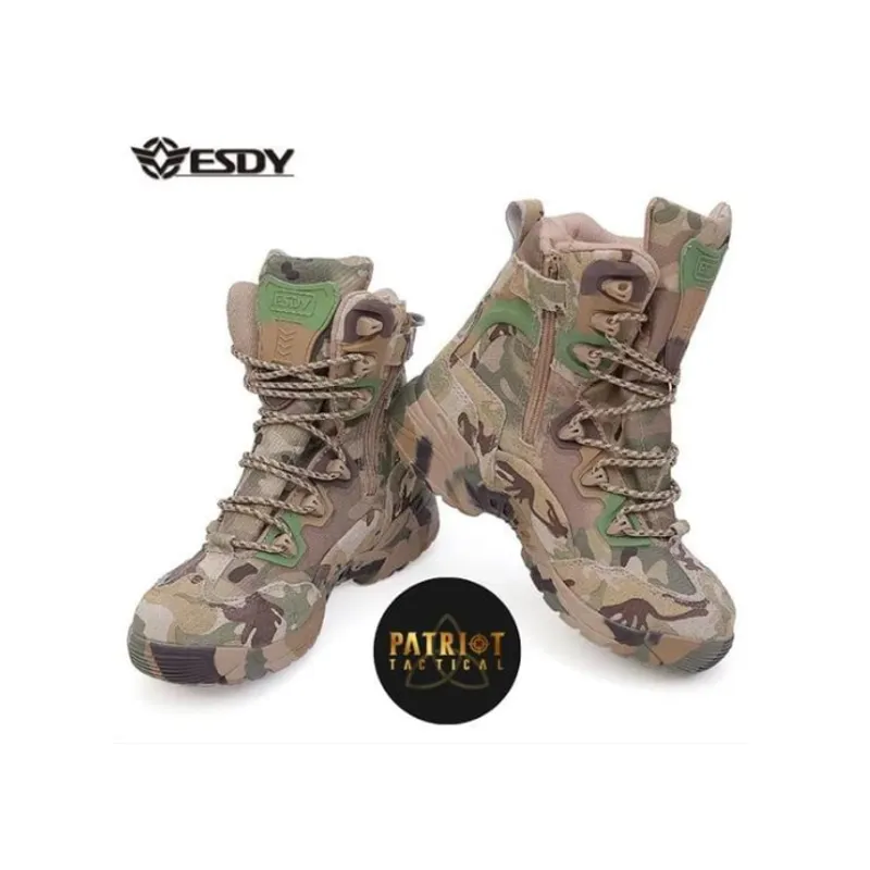 GENERICO - Botas de Cuero de Camuflaje para hombre