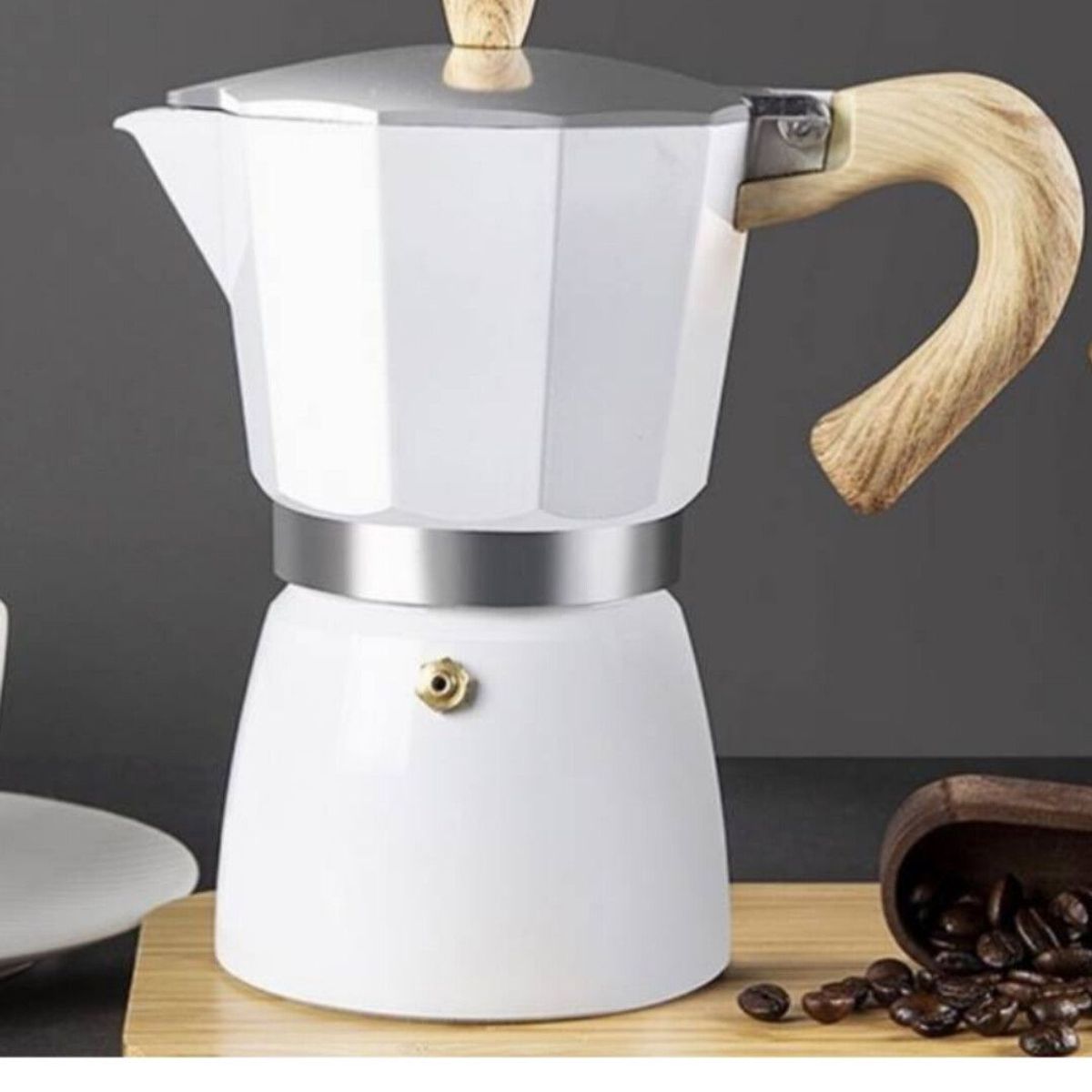 GENERICO - Cafetera Modelo Italiana 12 Tazas Blanco