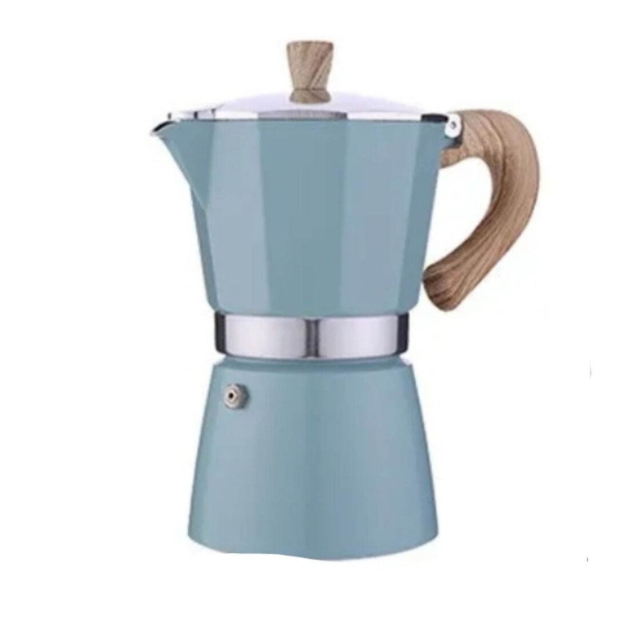 GENERICO - Cafetera Modelo Italiana 12 Tazas Celeste