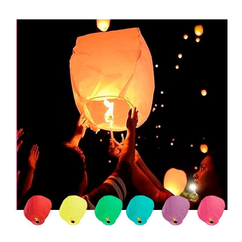 GENERICO - Globos de cantoya pack x2 unidades