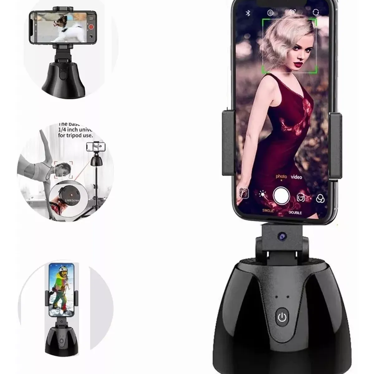 GENERICO - Porta Celular Seguimiento Automático 360° Soporte Celular Para Tik Tok