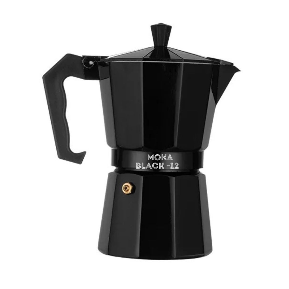 GENERICO - Cafetera Moka  12 tz negro