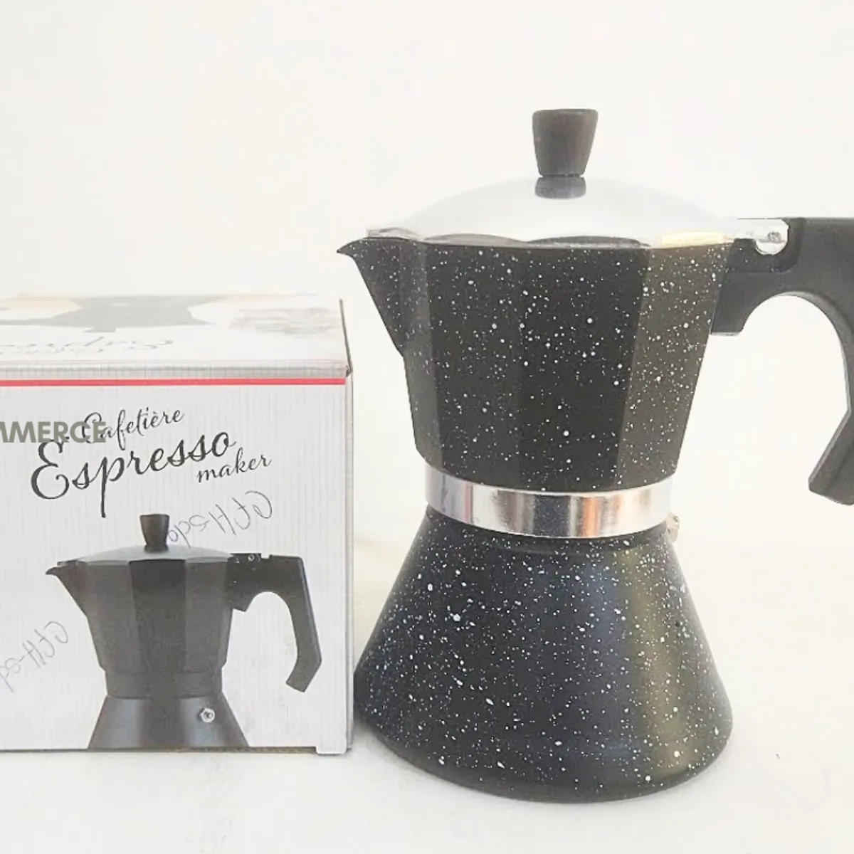 GENERICO - Cafetera italiana black 12 tz