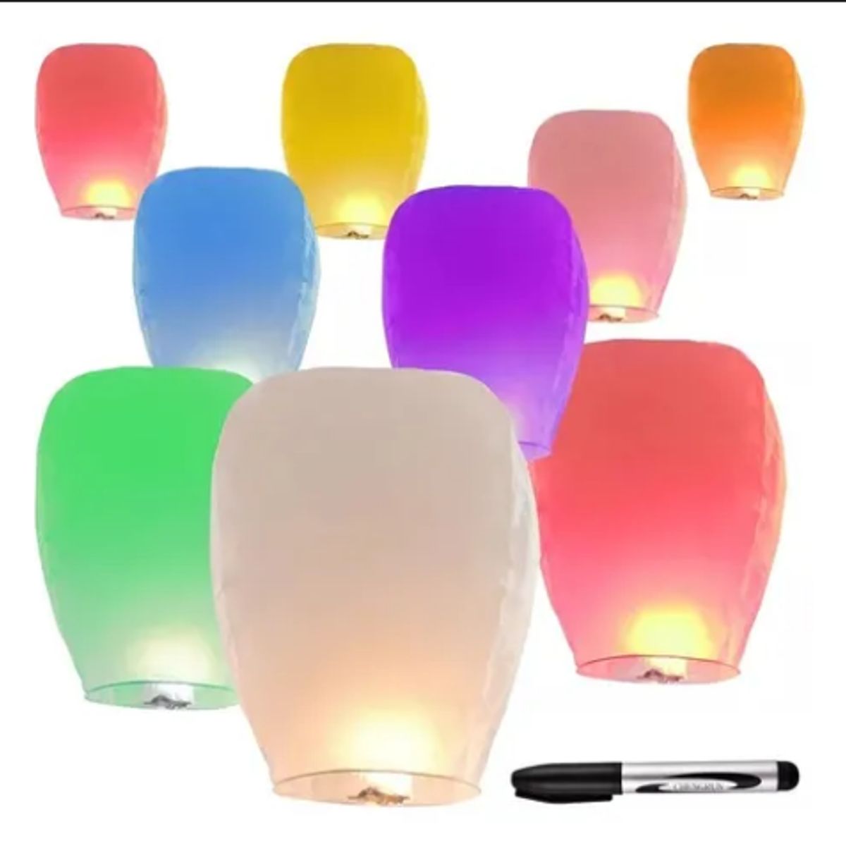 GENERICO - Globos de cantoya pack x 30 unidades