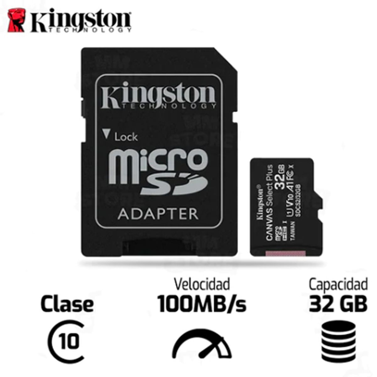 KINGSTON - Memoria Micro SD Kingston Canvas 32GB Clase 10 UHS-I 100 MB/S