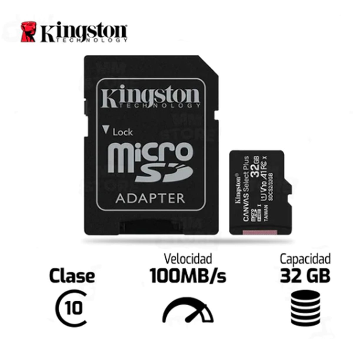 KINGSTON - Memoria Micro SD Kingston Canvas 32GB Clase 10 UHS-I 100 MB/S