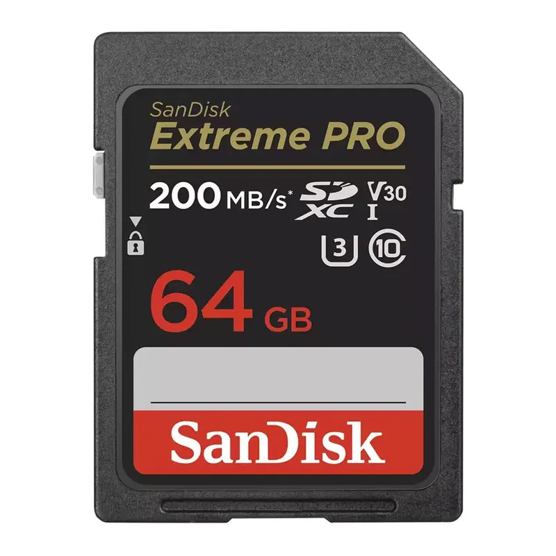 SANDISK - Memoria SD SANDISK Extreme Pro 64GB 4K UHS-I C10 U3 200MBS