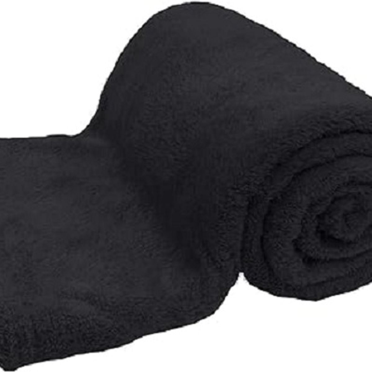 GENERICO - EDREDON DE PELUCHE PELO CORTO KING NEGRO