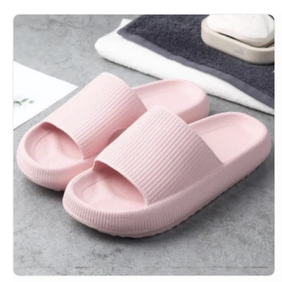 AURELA - CloudSlides™ - Sandalias Pantuflas Cómodas y Ligeras 44 - 45 Rosado