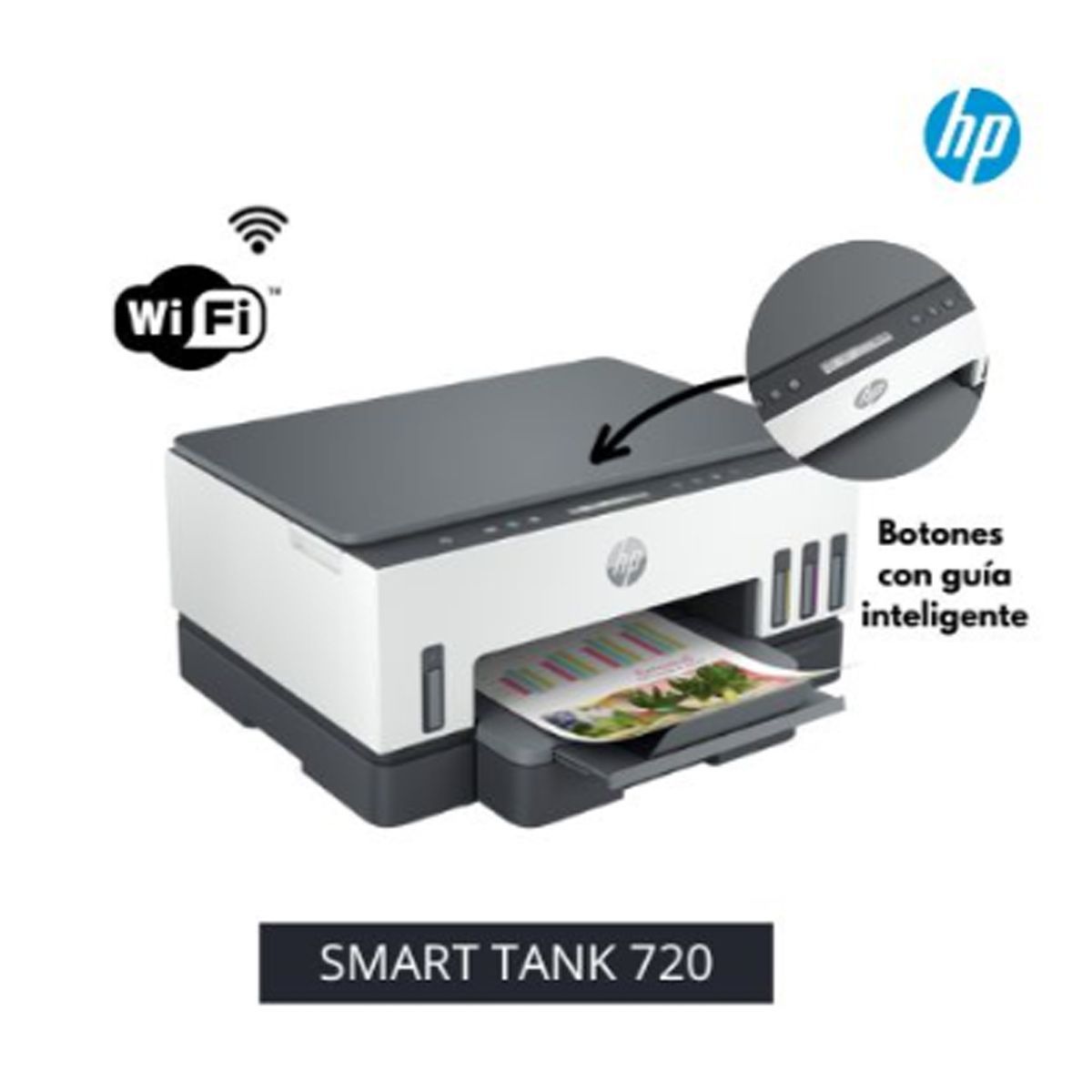 HP - Impresora Multifuncional HP Smart Tank 720  Blanco