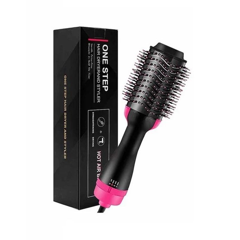 GENERICO - Secador 3 en 1 de Cabello Cepillo Alisador Rizador