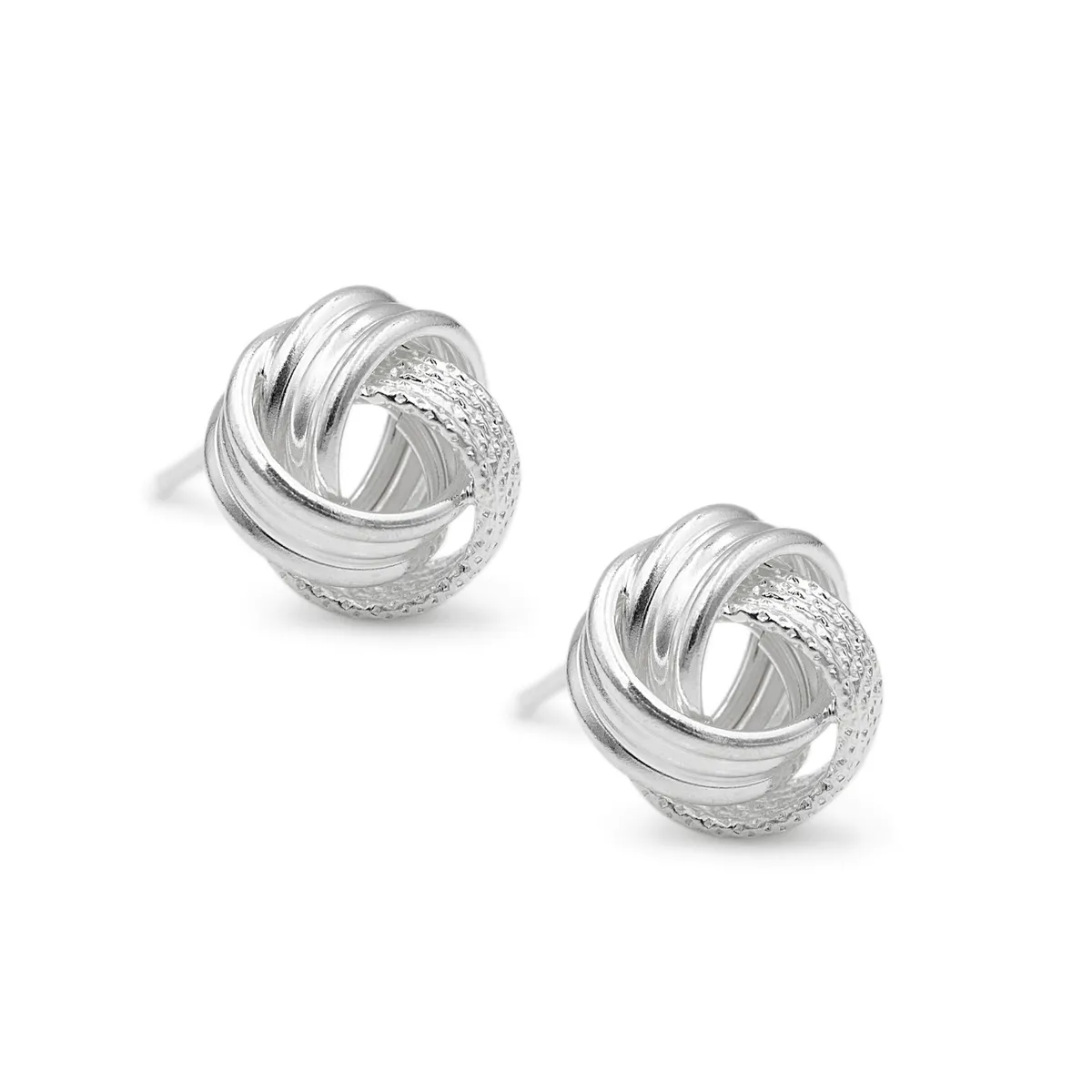 AMBAR JOYERIA - Aretes Nudito Liso Maki Plata 925