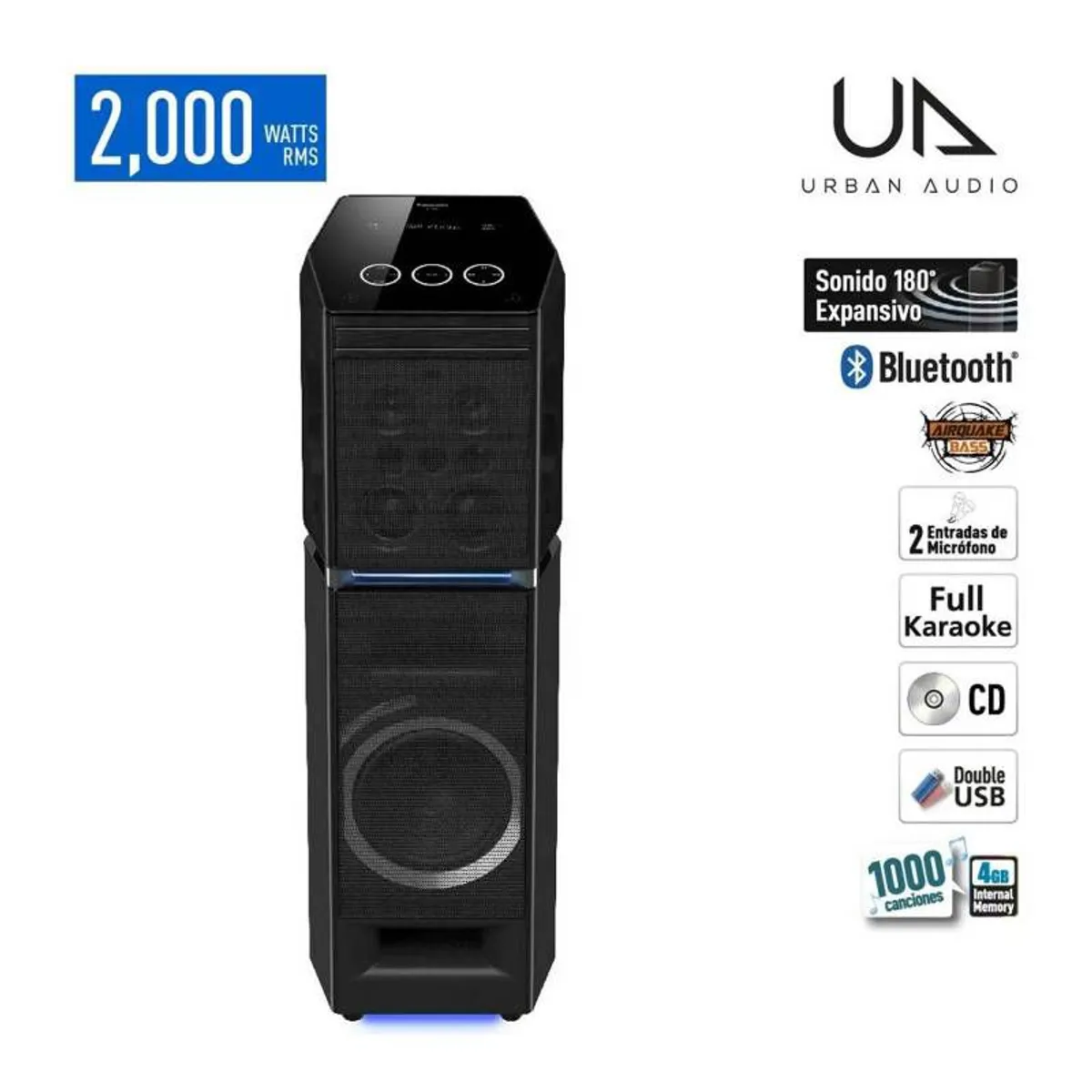 PANASONIC - Parlante Panasonic ONE BOX con Bluetooth 2000W SC-UA90PU-K