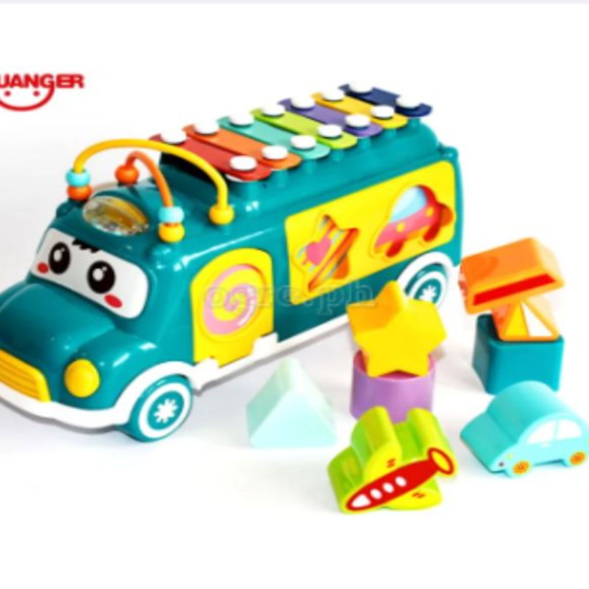 HUANGER - Coche Musical con Figuras Didácticas