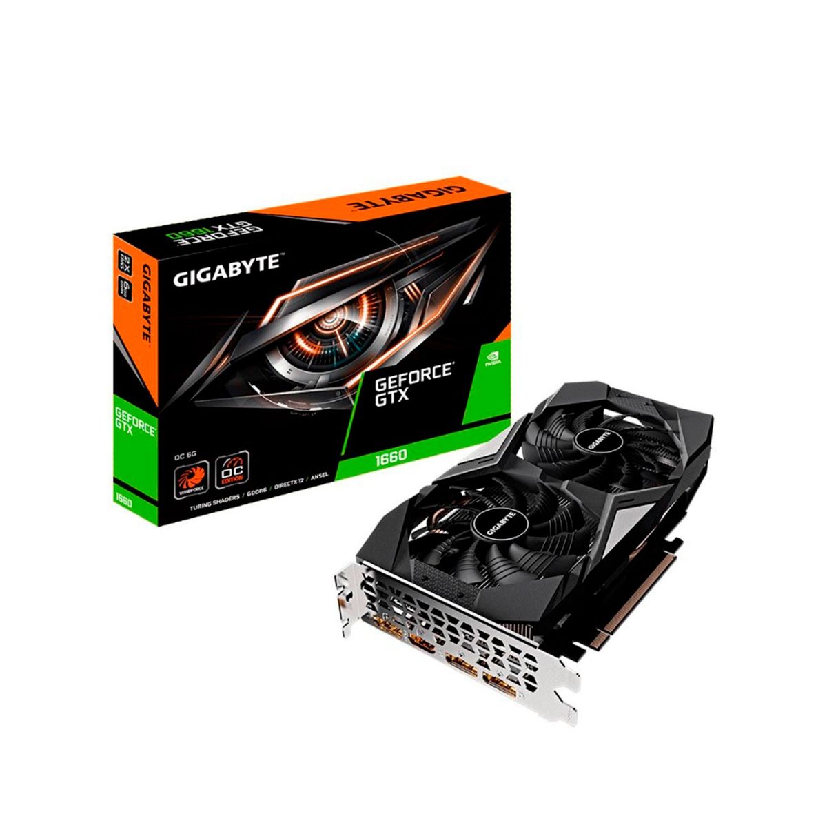 ASUS - TARJETA DE VIDEO GIGABYTE NVIDIA GEFORCE1660 P/N:GV-N1660GAMING OC-6GD