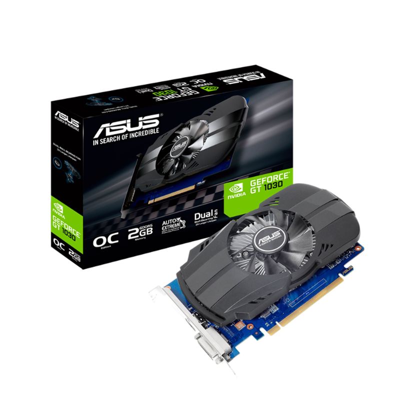 ASUS - TARJETA DE VIDEO ASUS NVIDIA GEFORCE GT1030 P/N: PH-GT1030-O2G
